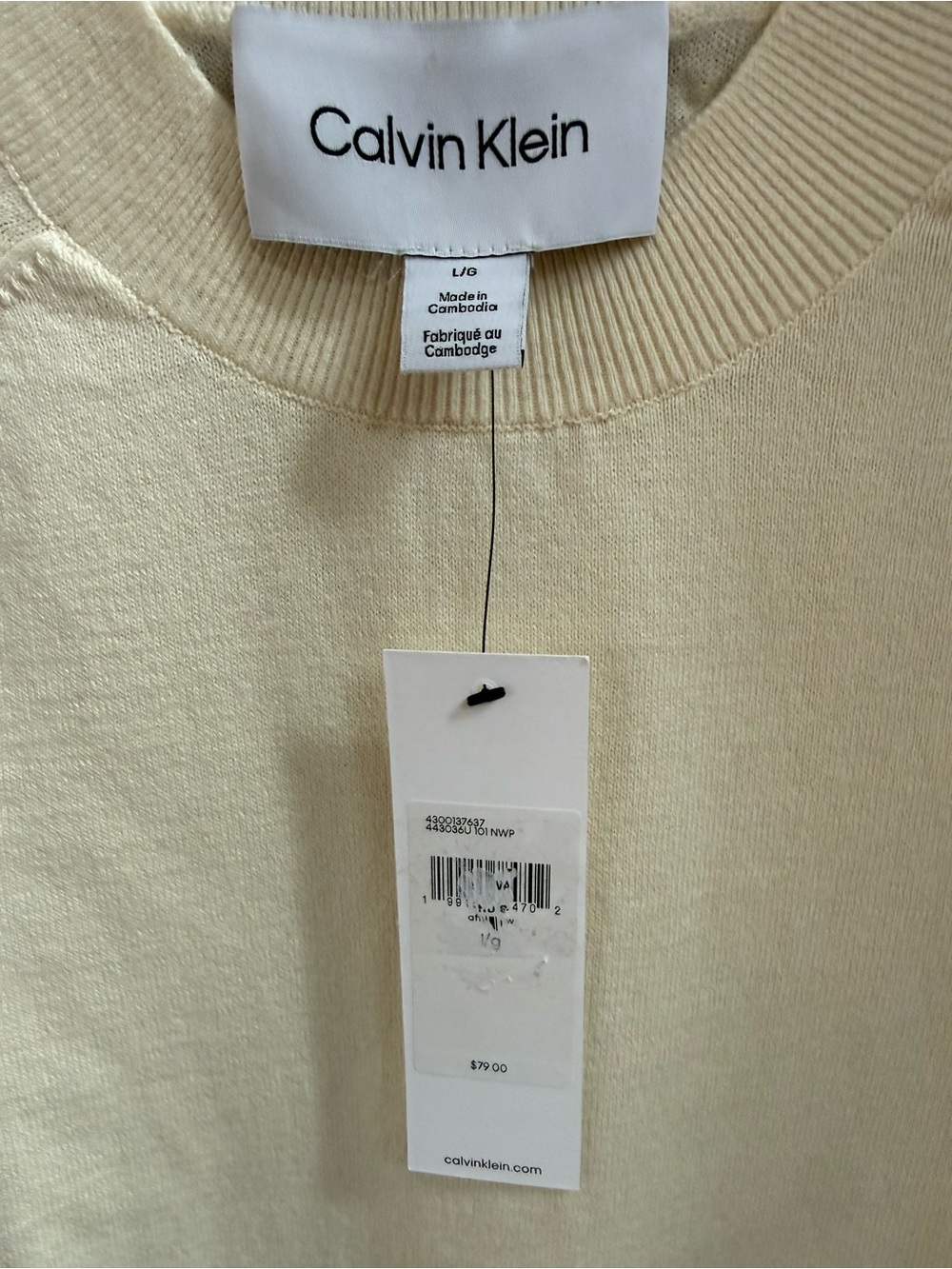 Calvin Klein Butter Yellow Knit Top